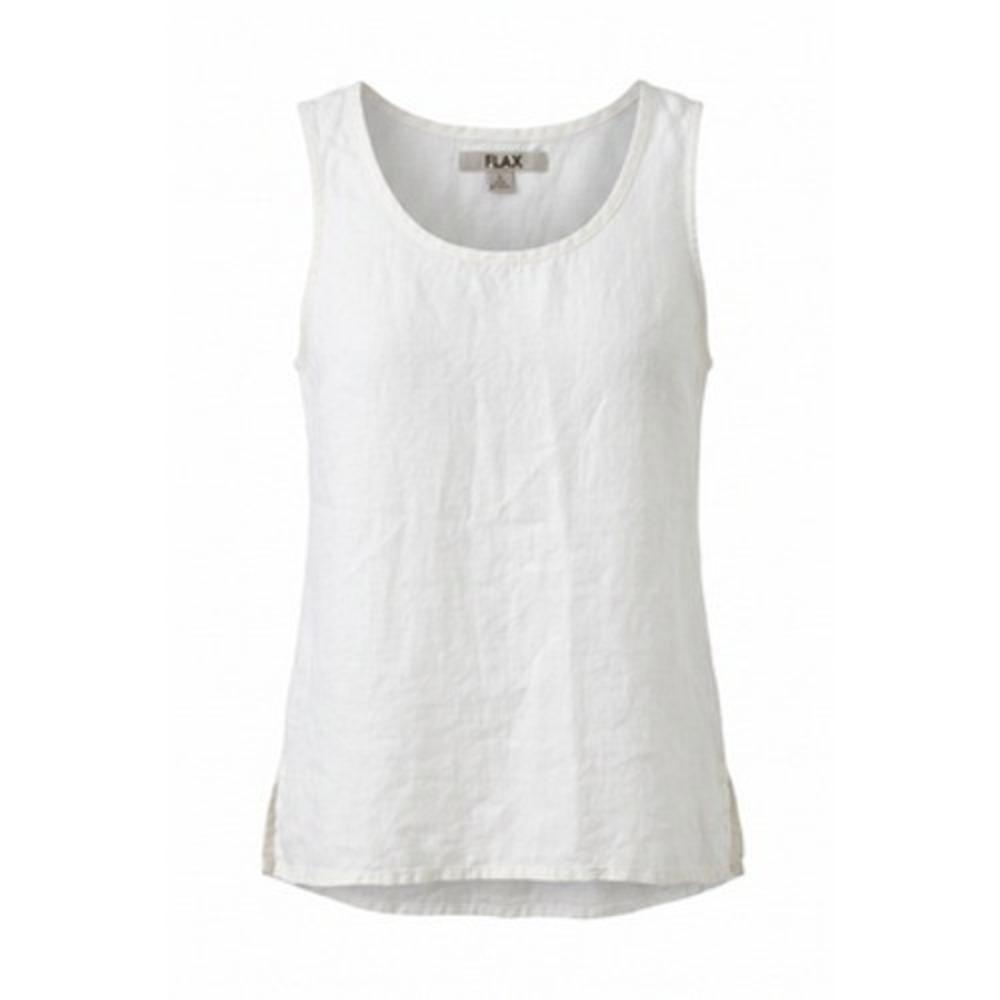 FLAX 100% Linen Tank Top Women P White Capsule Closet Lagenlook Organic Minimal